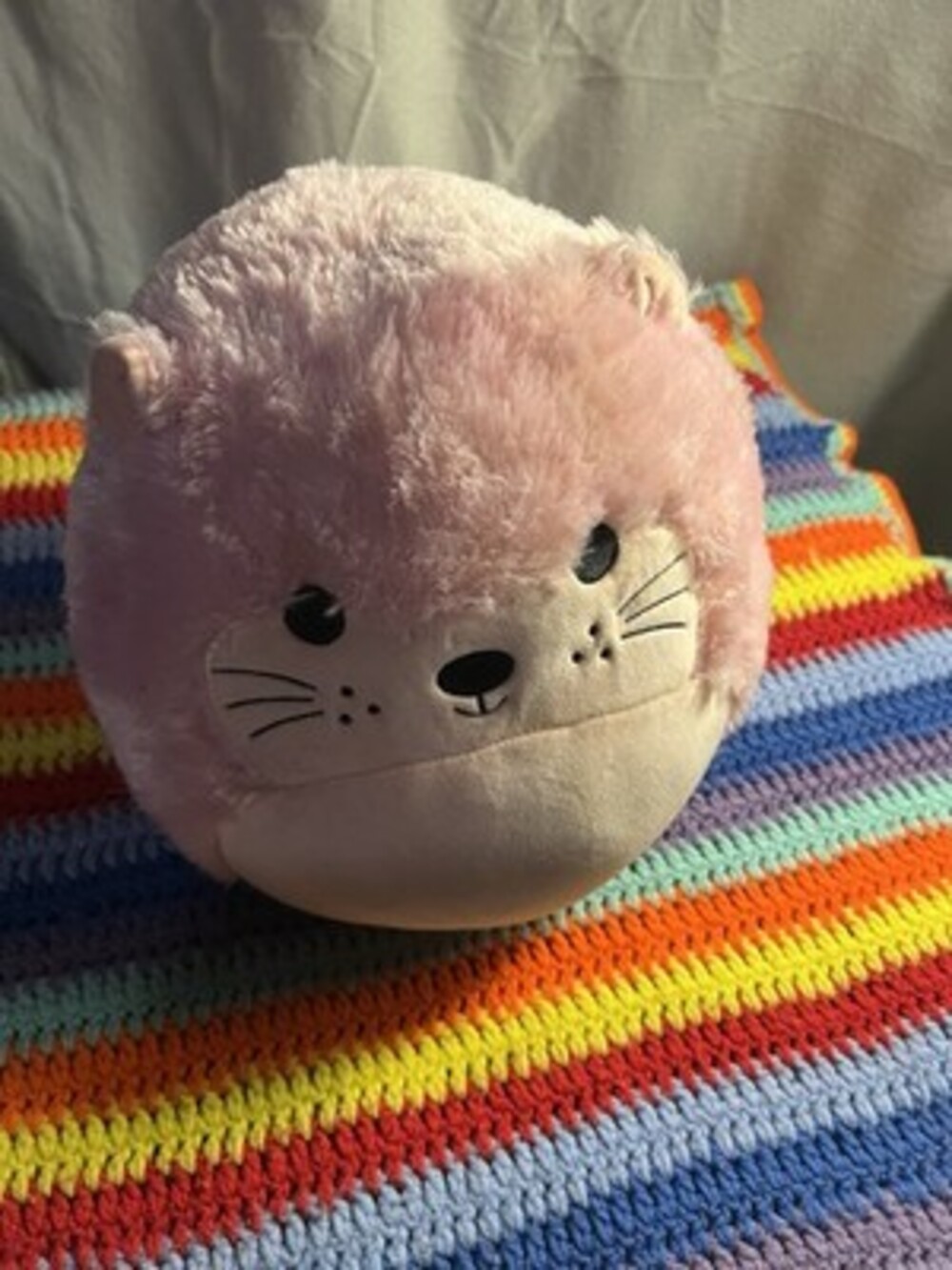 Squishmallows Laura the Pink Cat Fuzz-A-Mallows Plush – Rare Grumpy Fuzzy Cat